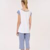 Pigiama donna spalla larga girocollo pantalone pescatora
