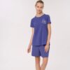 Pigiama donna jersey manica corta serafino pantalone corto