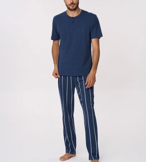 Pigiama uomo jersey 3 pezzi manica corta p/lungo+p/corto