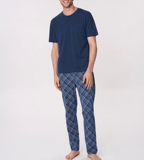 Pigiama uomo jersey 3 pezzi manica corta p/lungo+p/corto