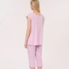 Pigiama donna spalla larga girocollo pantalone pescatora