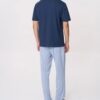 Pigiama uomo jersey 3 pezzi manica corta p/lungo+p/corto