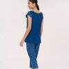 Pigiama donna spalla larga girocollo pantalone pescatora
