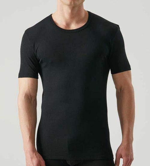 Ragno - maglia uomo manica corta girocollo lana e seta