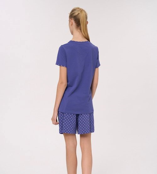Pigiama donna jersey manica corta serafino pantalone corto