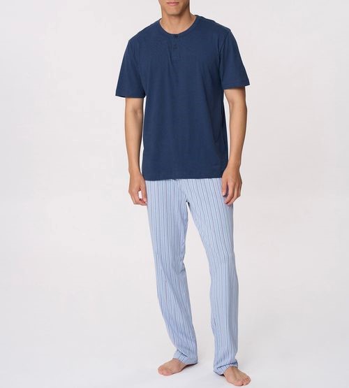 Pigiama uomo jersey 3 pezzi manica corta p/lungo+p/corto