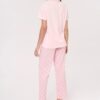 Pigiama donna aperto manica corta con pantalone lungo