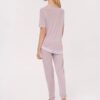 Pigiama donna m/manica con pantalone lungo 100% cotone modal