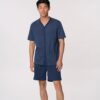 Pigiama uomo aperto manica corta pantalone corto jersey