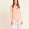 Pigiama donna manica lunga pant.lungo cotone