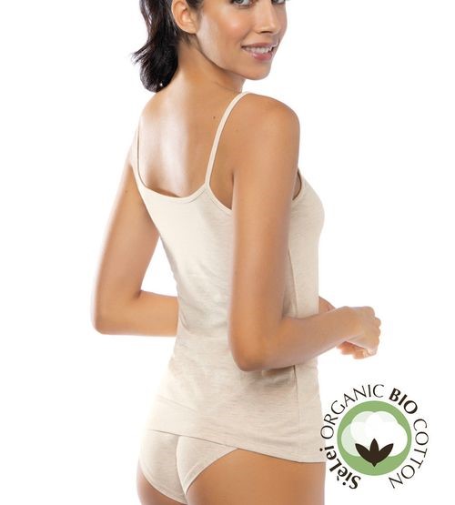Canotta spalla stretta donna in cotone elasticizz. 1430