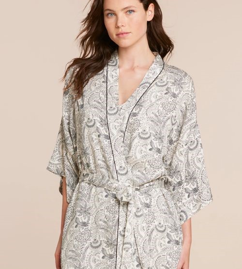 Vestaglia donna manica lunga 3/4 in viscosa noi di notte