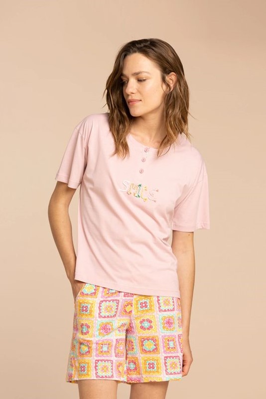 Pigiama donna 3pz manica corta pant. lungo/corto noi di nott