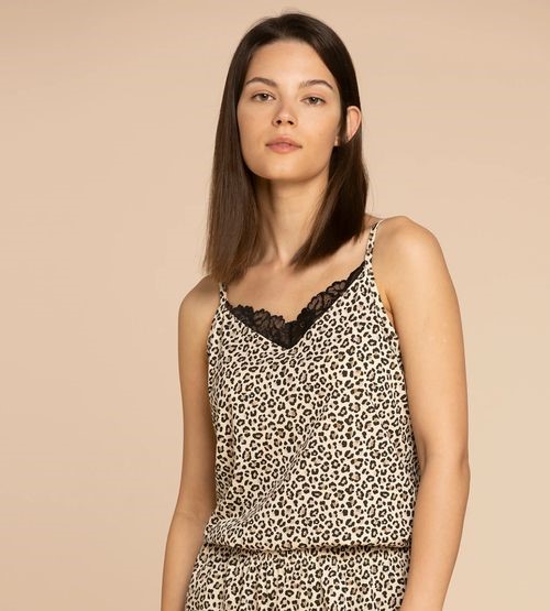 Pigiama donna canotta spalla stretta pant. corto in cotone