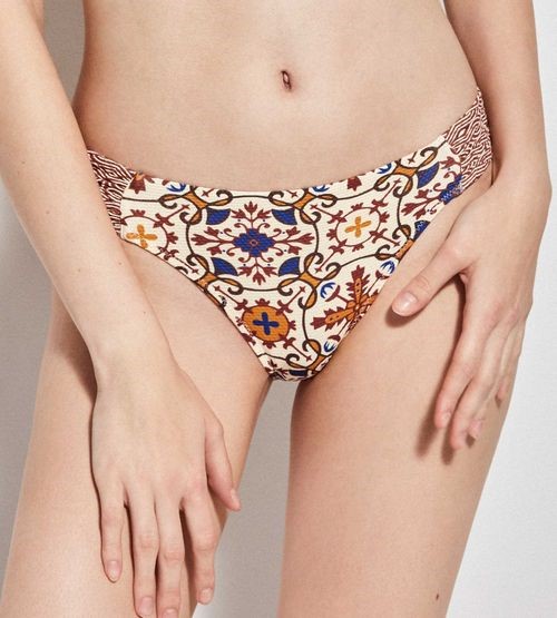 Gisela - slip bikini classico con stampa piastrelle