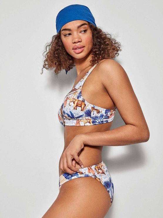 Gisela - slip bikini con stampa africana
