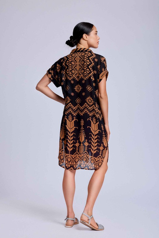 David - scamiciato donna hope shirt dress 100% rayon