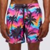 Shorts uomo mare sundek fantasia palma