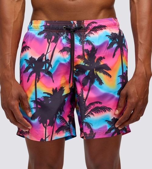 Shorts uomo mare sundek fantasia palma