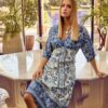 David - kaftano donna lampedusa maxi dress 100% modal