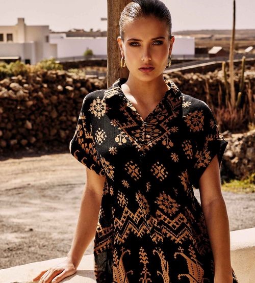 David - scamiciato donna hope shirt dress 100% rayon